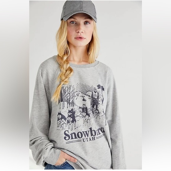Free People x Retrobrand Snowbird Sweatshirt Size L NWT - Picture 1 of 13